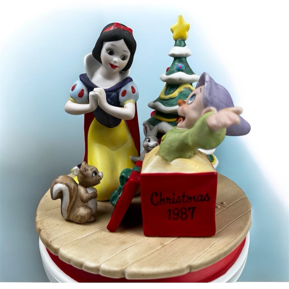 VTG 1987 Disney Snow White's Surprise Grolier Figurine‎ L.E. 🇯🇵